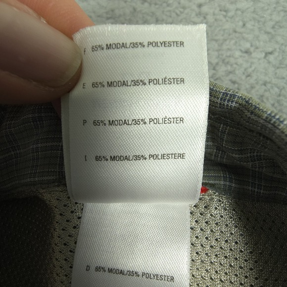 The‎ North Face Mens Large Hiking Style Green Check Short Sleeve Button Shirt - Picture 10 of 15